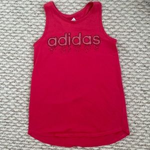 Hot pink never warn adidas tank top